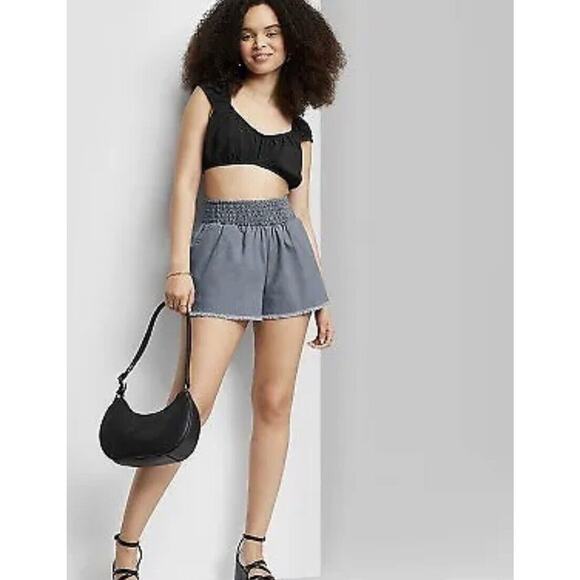 Wild Fable High-Rise Woven Pull-On Shorts Black Women’s XS NWT - Picture 1 of 6